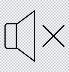 Muted Icon. no volume icon. Mute icon vector. sound off.