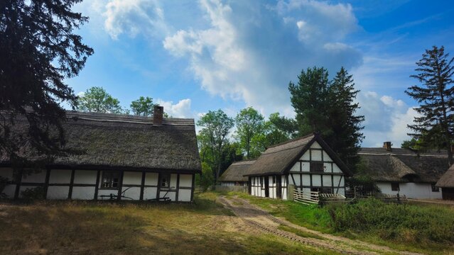 Summertime in the countryside. August landscape. Pomerania, Poland.