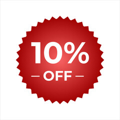 10 percent off discount circle red vector
Vector icon discount, promotion, sale circle