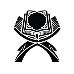 Obraz premium Quran Silhouette on Stand