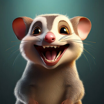 3D lachendes Opossum