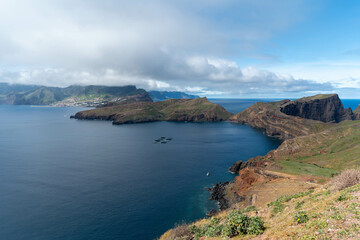 Fototapeta premium Hiking Trail on a Rocky Coastal Peninsula