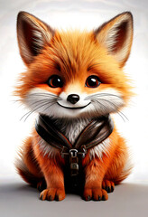 Fototapeta premium zorro, perro, pomerania, mascota, cachorro, aislada, blanco, spitz, cuca, animal, café, engendrar, retrato