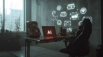 Artificial intelligence: a new horizon. AI Wallpaper	