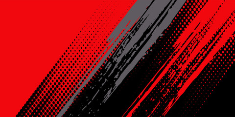 Background, contrast red and black color abstract template for business design. Technology style. You can use it for advertising, sports posters, templates, business presentations. Vector illustration