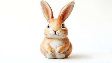 Fototapeta premium a hand painted ceramic bunny 