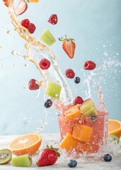 Refreshing cucumber and lemon detox water