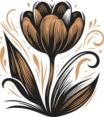 Tulip stylized vector