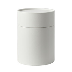 Sleek White Cylinder Box with Lid.