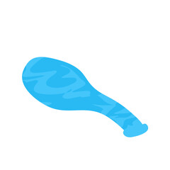 Rubber balloon deflation.  Cartoon balloon losing air and deflating. Vector illustration.