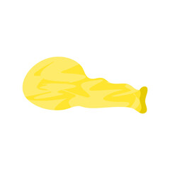 Rubber balloon deflation.  Cartoon balloon losing air and deflating. Vector illustration.
