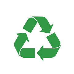 Obraz premium Green Recycling Symbol: A vibrant green recycling symbol, a universally recognized emblem of environmental stewardship, poised against a backdrop of sustainable consciousness.