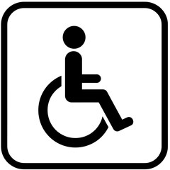 Accessibility Icon: A simple yet powerful symbol, an universally recognized graphic of wheelchair user, signifies inclusivity.