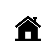 Fototapeta premium Home Silhouette Icon: A simple and elegant home silhouette, a symbol of shelter, security, and the essence of dwelling.