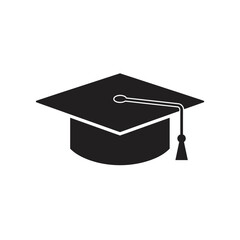 Academic Attire: A minimalist illustration of a classic graduation cap, capturing the essence of education, achievement, and scholarly pursuits.