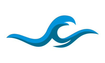 sea water wave logo vector illustration
