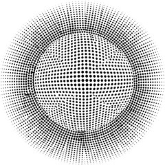 Abstract dot circle: A mesmerizing display of monochromatic, structured design. An illustrative, eye-catching pattern is meticulously arranged, creating a dynamic visual experience. 