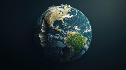 Fototapeta premium Cracked Earth, Space, Climate Change, Global Warning, Environmental, Disaster, Planet, Dark Background, 3D Render, Conservation