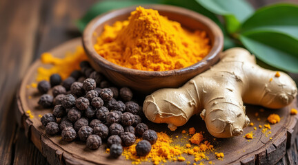 vibrant display of inner healing ingredients, this turmeric and ginger boost metabolism