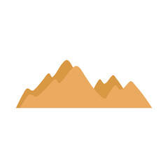 Brown mountain. Beautiful natural landscape and terrain. Climbing and hiking. Flat vector illustration.