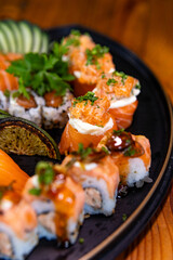 grilled salmon with vegetables