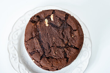 American sweet dessert soft dark and white chocolate cookies