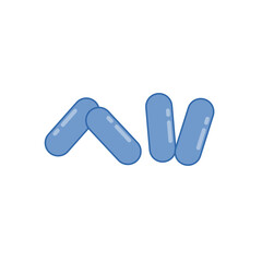 Diplobacillus bacteria morphology. Vector illustration in flat style.