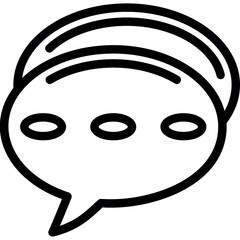 Pointed Speech Bubble Icon