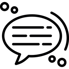 Long Tail Speech Bubble Icon