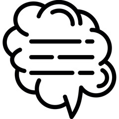 Ribbon Style Speech Bubble Icon