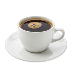 Aromatic Black Coffee with Frothy Crema.