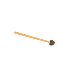 Drum sticks icon, music instrument vector illustration in trendy style.