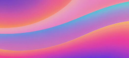 Vibrant fluid gradient wavy abstract background. Modern background featuring smooth, flowing wavy shapes in a vibrant pastel gradient of blue, purple, pink, and orange
