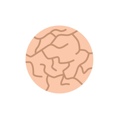 Dry skin problems icon. Health, skincare concept. Vector illustration.