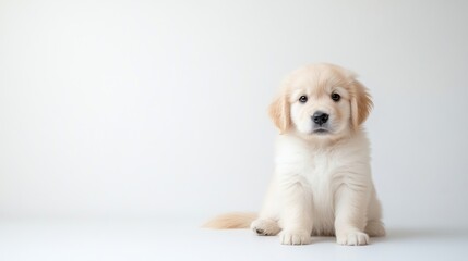 Adorable golden retriever puppy