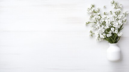 Fototapeta premium Delicate white flowers in vase