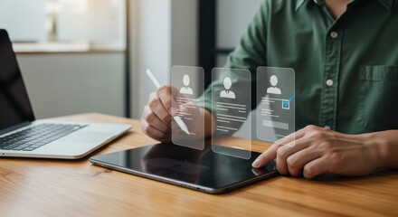 Streamline Hiring: Digital Candidate Screening on Tablet - Talent Acquisition, HR Tech, & Recruiting Efficiency!