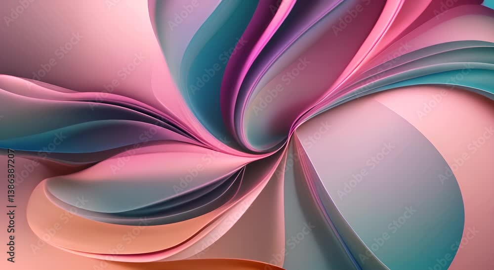Poster hues merge and blend in a blurred display of artistic expression 4k