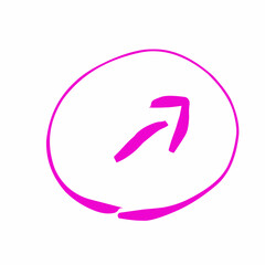 vector illustration of a pink fushcia arrow