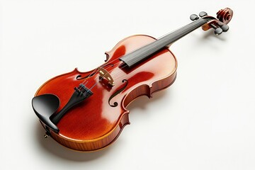 Obraz premium Isolated Violin on White Background for Music Performance or Education