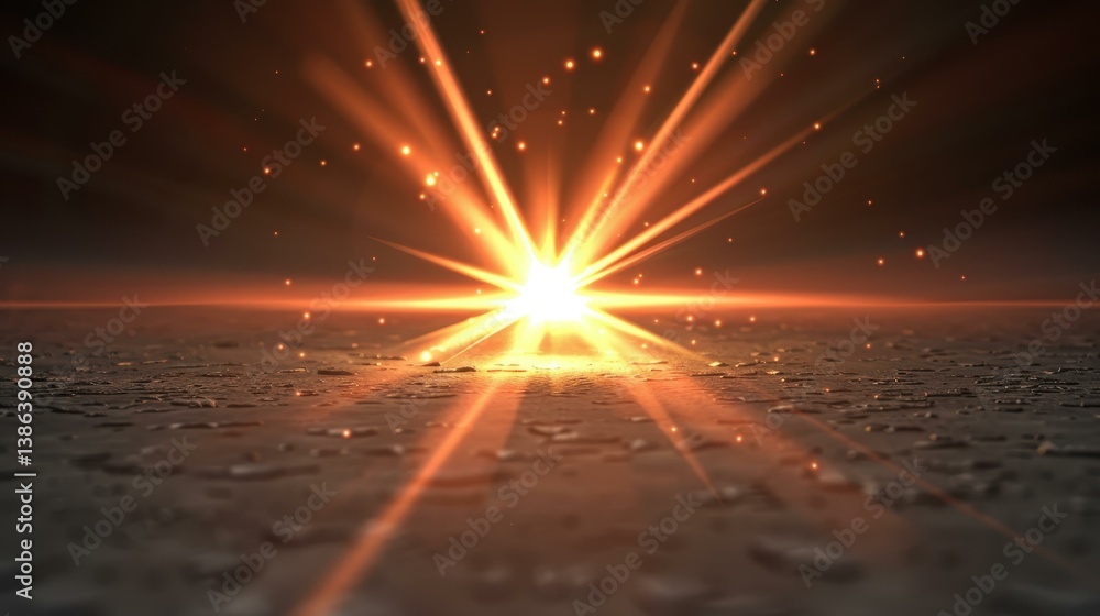 Poster bright and shimmering lens flares that add a dynamic touch to visuals, creating a polished and profe