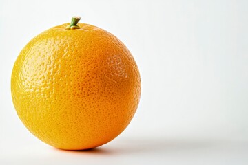 Close-up of Ripe Grapefruit with Textured Peel on a White Background