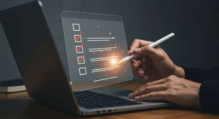 Digital Checklist: Boost Productivity with Online Forms & Surveys. Complete tasks easily on your laptop with a stylus!