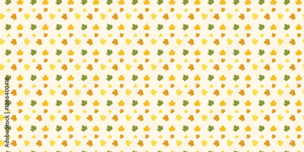 Poster minimalist oak leaf pattern. seamless pattern design