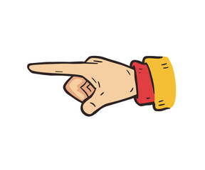 index finger pointing gesture