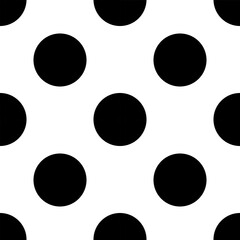 Black and white seamless polka dot pattern vector
