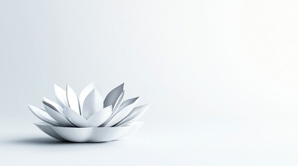 Obraz premium Minimalist White Lotus Flower