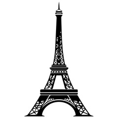 flat design tour eiffel icon vector illustration