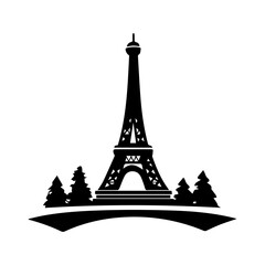 Obraz premium flat design tour eiffel icon vector illustration