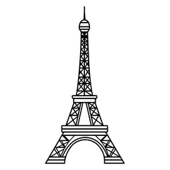 Obraz premium flat design tour eiffel icon vector illustration